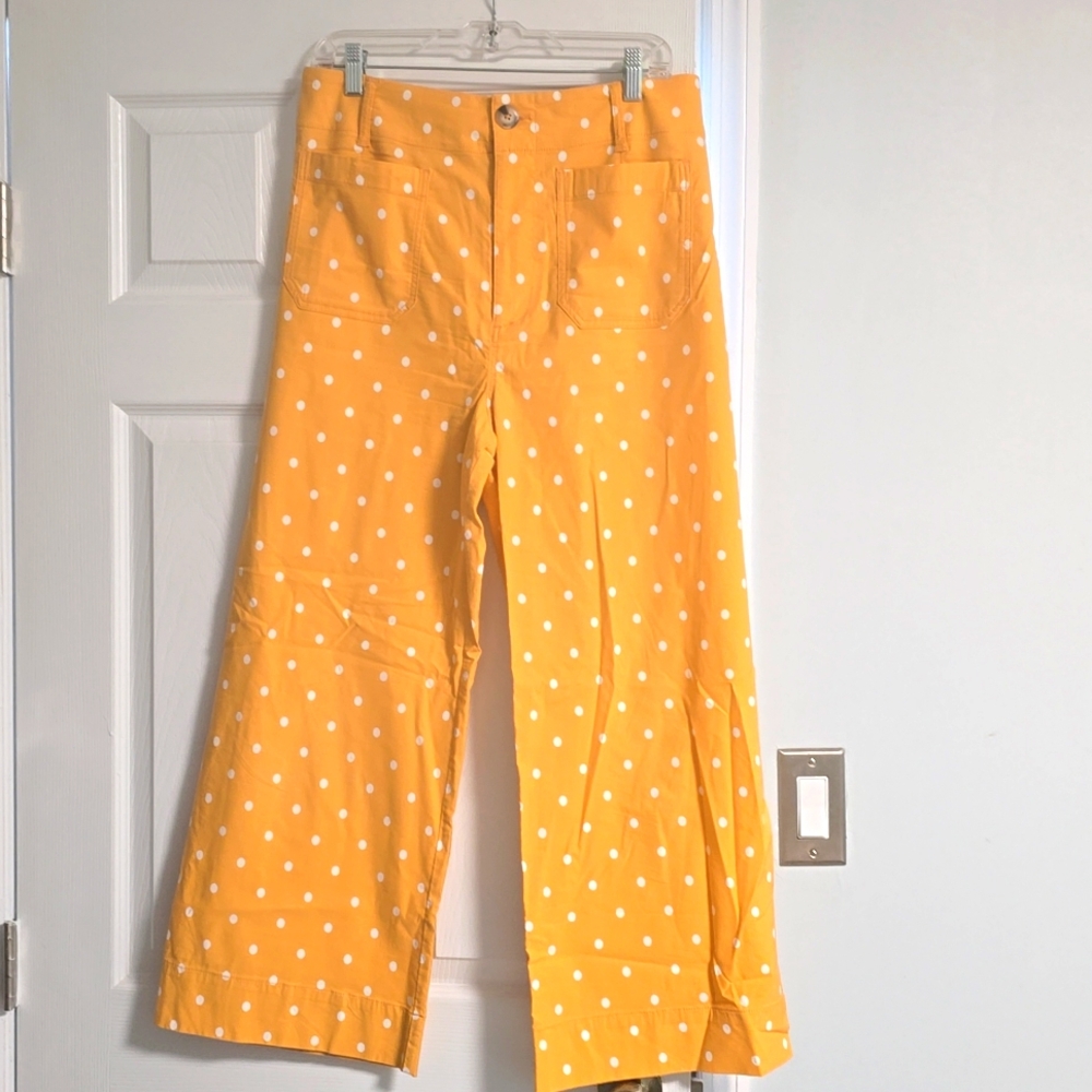 Ploka dot wide leg crop